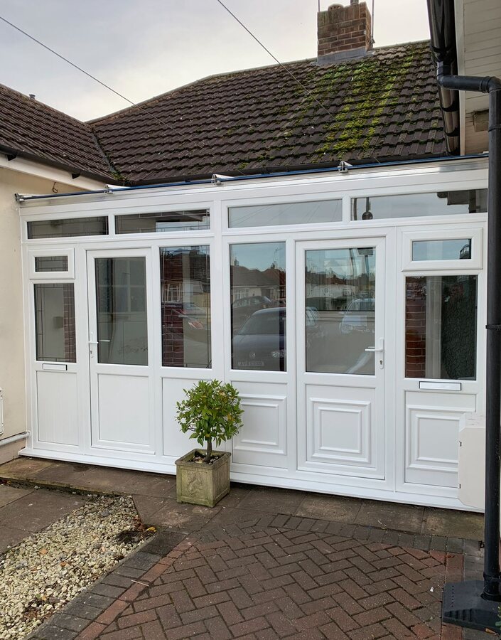 A completed conservatory installation for a Cornwall home